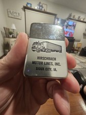 Vintage Nos Lighter Hirschbach Motor Lines Trucking Souix City Iowa (19) picture