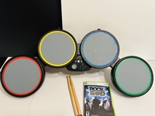 🔥Harmonix 822149 Rock Band Drum Set Xbox 360 Wired Fully Tested W/ Stand picture