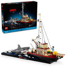 LEGO Ideas Jaws Set - Diorama Kit for Fans of the Movie - Shark Toy with Boat an picture