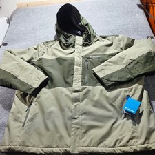 Columbia Jacket Size 4X Green Omni-Tech Hooded Waterproof Winter picture