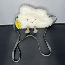 Jellycat Amuseables Plush Fluffy White  Cloud Crossbody Shoulder Bag - WITH TAG picture