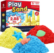 Play Sand,2.88Lbs 3-Color Sensory Sand,Kids Shaping Sculpting picture
