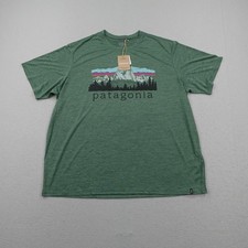 Patagonia Shirt Mens 2XL Green Capilene Cool Daily Fitz Roy Foothills Trail NEW picture