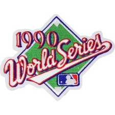 1990 MLB World Series Logo Sleeve Jersey Patch Oakland Athletics Cincinnati Reds picture