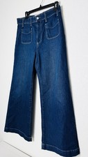Paige Anessa Wide Leg Front Pocket High Waisted Jeans Size 30 NWOT picture