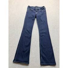 Hollister Womens Low Rise Flare Jeans Dark Wash Denim Size 0R 25 Y2K Boho picture