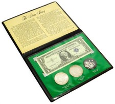 The Silver Story 1882-S Morgan, 1922-S Peace Dollar, 1957 Silver Certificate etc picture