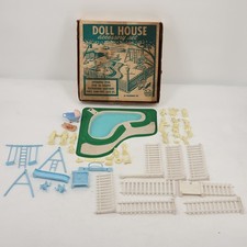Vintage Marx Doll House 1427 Accessory Set Pool Playground Figures Fencing picture
