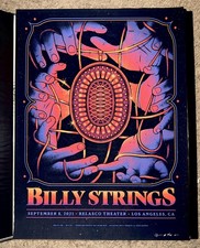 BILLY STRINGS-Belasco Theatre Los Angeles 2021 AP Poster Signed #/60. Ships free picture