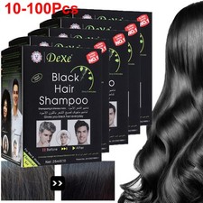 10-100Pcs Dexe Instant 5Min Black Hair Dye Shampoo White Become Black Hair Color picture