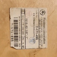 Toolmex Corporation ER40 Spring Collets Set in Wooden Case 7-171-495 picture