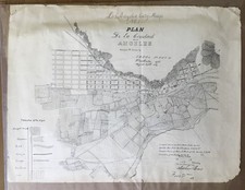 Super RARE Old Antique 1849 E.O.C. Ord's first map of the city Los Angeles No. 1 picture