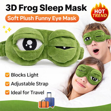 Funny 3D Frog Cute Sleeping Eye Mask Blindfold Travel Sleep Masks Soft Eye picture