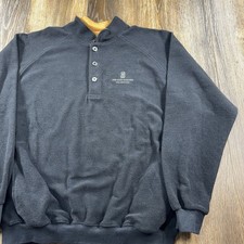 Vintage Ritz Carlton Sweatshirt Mens XL Black Half Moon Bay Golf Resort Sweater picture