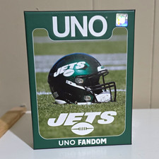 Mattel UNO Fandom New York Jets NFL Card Game Complete 2-10 Players 2024 picture