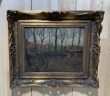 EDMUND SCHWARZER IMPRESSIONIST OIL PAINTING SIGNED GERMAN Antique picture