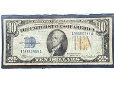1934 A $10 Ten Dollar NORTH AFRICA Emergency Issue Silver Certificate Note picture