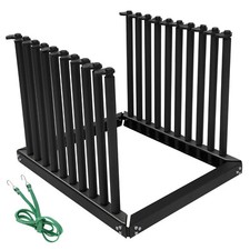 Black Steel Windshield Rack 9 Lite Auto Glass Cargo Rack W/ Protection Pad picture