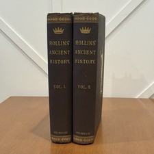 Rollins Ancient History Egyptians Carthaginians  Vol I & II HC Books Improved Ed picture