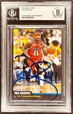 Dee Brown signed Illinois Fighting Illini 2005 SI for Kids Rookie Card BAS slab picture