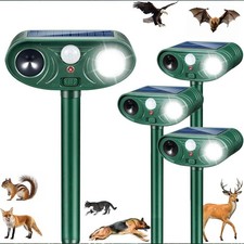 4Pack Solar Ultrasonic Animal Repellent Outdoor Deer Repellent Devices forYard picture