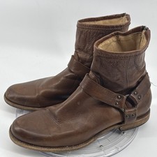 Vintage Frye Brown Leather Harness Boots Men's Size 