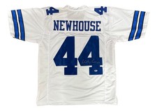 Robert Newhouse Dallas Signed White Football Jersey BAS picture