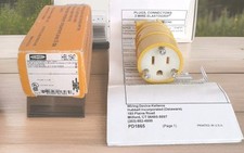 New Hubbell Twist-lock 26418 Plug Watertight 60 amp 600 VAC 3 Pole 4 Wire picture