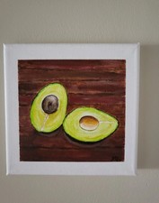 original painting avocado hand painted art still life fruits picture