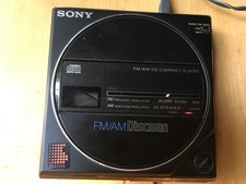 Vintage Sony D-77 FM/AM Discman Portable CD Player + Adapter - Radio Works READ picture