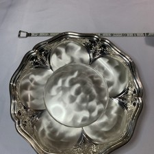WMF Ikora Germany Silver Plated 3 Footed Bowl Vintage Dish Tray Grapes Vines picture