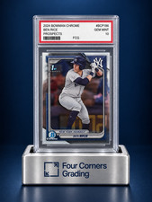 2024 Ben Rice 1st Bowman Chrome Rookie Card #BCP-186 New York Yankees Graded 10 picture