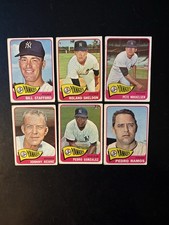 1965 Topps Baseball Lot 6 Dif ALL YANKEES VG To VG+ P Ramos Low Shipping $ picture