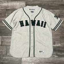 VTG COLOSSEUM HAWAII RAINBOWS WOOL BLEND HEATHER BASEBALL #1 JERSEY SZ XL picture