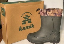 Kamik Snobuster 2 winter boots for kids, Black & Mossy Oak Break-Up, Size 5 picture