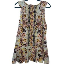Free People Floral Mini Dress in Light Blue, Yellow & Pink picture