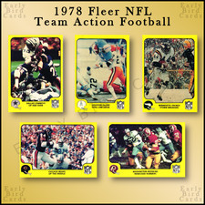 1978 Fleer Team Action Football (1-68) / Pick Cards - Build Set / Buy4+ Save20% picture