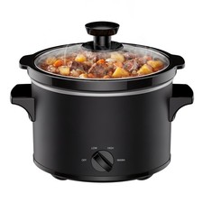 1.5 Qt Small Slow Cooker for 2+ Peoples-Black | Round,Dishwasher Safe,Low Hig... picture