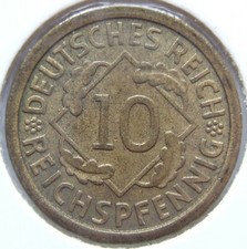 Coin Deutsches Reich Weimar Republic 10 Reichspfennig 1929 J In Extremely Fine picture