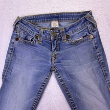 VTG True Religion Jeans Womens 26 LowRise Straight Sty# W102482E6 USA (26x31.5) picture