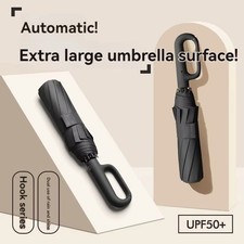 1pc 20-Rib Automatic Folding Umbrella Men Women Strong Windproof Sun Rain - NEW picture