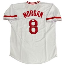Joe Morgan Autographed Cincinnati (White #8) Custom Jersey w/ 
