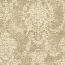 Wallpaper Weathered French Cottage Style Beige Gold Damask , 56 sq ft / bolt picture