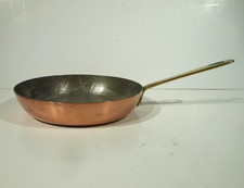 VTG WALDOW BRKLN NY 20 COPPER BRASS SAUTE PAN VGC picture
