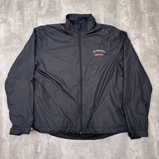 Callaway Cherry Hills Jacket Mens Small Black Full Zip Windbreaker Golf Amatuer picture