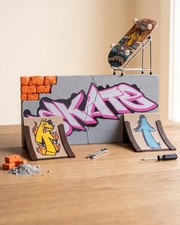 Concrete Fingerboard Skate Wall Obstacle – Graffiti Street Park Set (Desktop) picture