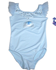 Capezio Disney Princess Leotard Cinderella Bodysuit Flutter Slv New Girl S 7 8 picture