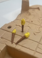 Indiana Jones vintage Well Of Souls Torches 3X Set 1982 REPRO Replacement Part picture