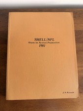 RARE 1981 NFL Shell Oil “Stars In Action” Promotion Portfolio Coffee Table Book picture