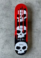 Zero Black '3-skull w Blood' Deck Signed by Jamie Thomas picture